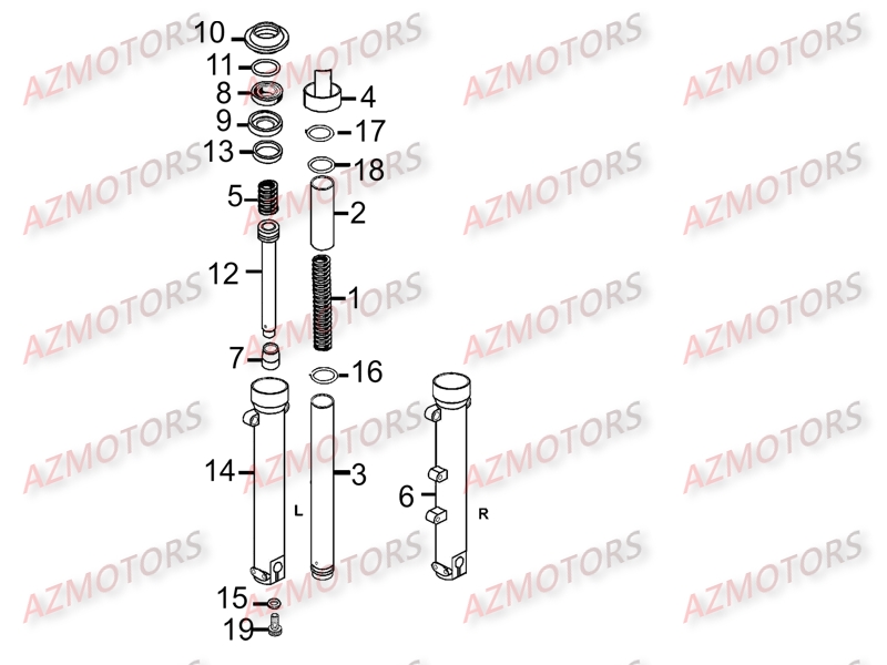 BATON DE FOURCHE [DETAIL] KYMCO XCITING 400 III